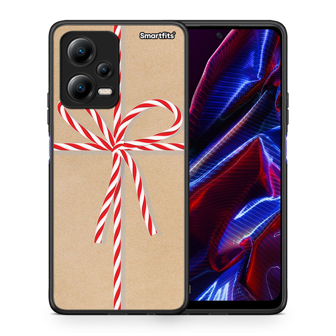 Θήκη Xiaomi Poco X5 5G Dual Christmas Gift από τη Smartfits με σχέδιο στο πίσω μέρος και μαύρο περίβλημα | Xiaomi Poco X5 5G Dual Christmas Gift Case with Colorful Back and Black Bezels