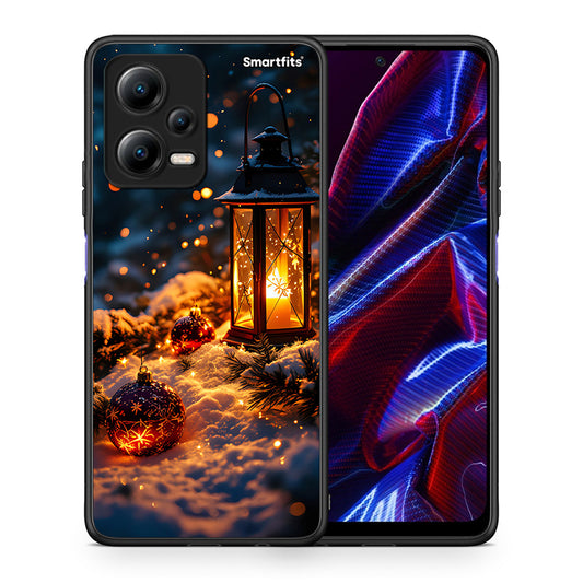 Θήκη Xiaomi Poco X5 5G Dual Christmas Ornaments από τη Smartfits με σχέδιο στο πίσω μέρος και μαύρο περίβλημα | Xiaomi Poco X5 5G Dual Christmas Ornaments Case with Colorful Back and Black Bezels