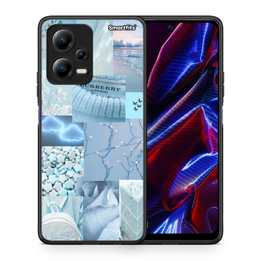 Θήκη Xiaomi Poco X5 5G Dual Ciel Aesthetic Collage από τη Smartfits με σχέδιο στο πίσω μέρος και μαύρο περίβλημα | Xiaomi Poco X5 5G Dual Ciel Aesthetic Collage Case with Colorful Back and Black Bezels