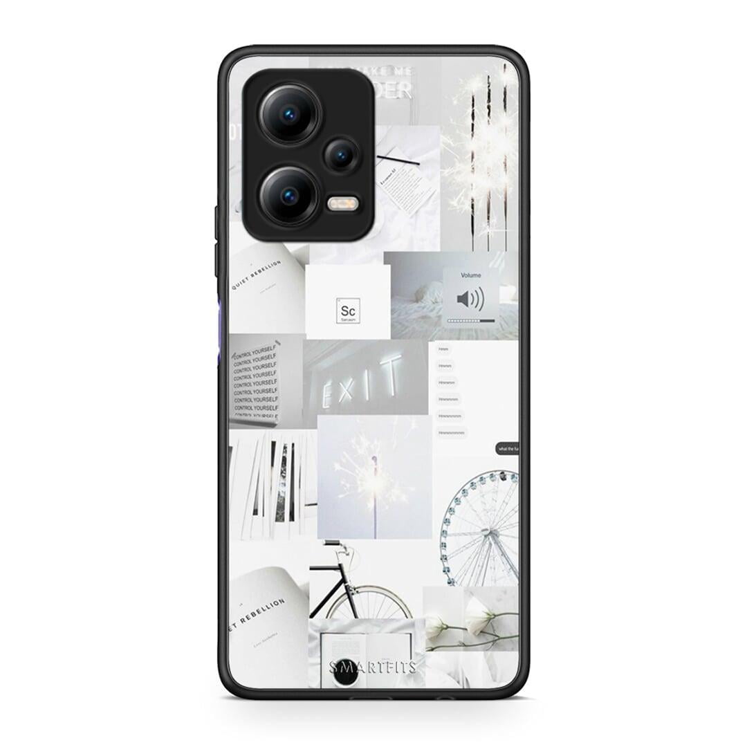 Θήκη Xiaomi Redmi Note 12 5G Collage Make Me Wonder από τη Smartfits με σχέδιο στο πίσω μέρος και μαύρο περίβλημα | Xiaomi Redmi Note 12 5G Collage Make Me Wonder Case with Colorful Back and Black Bezels