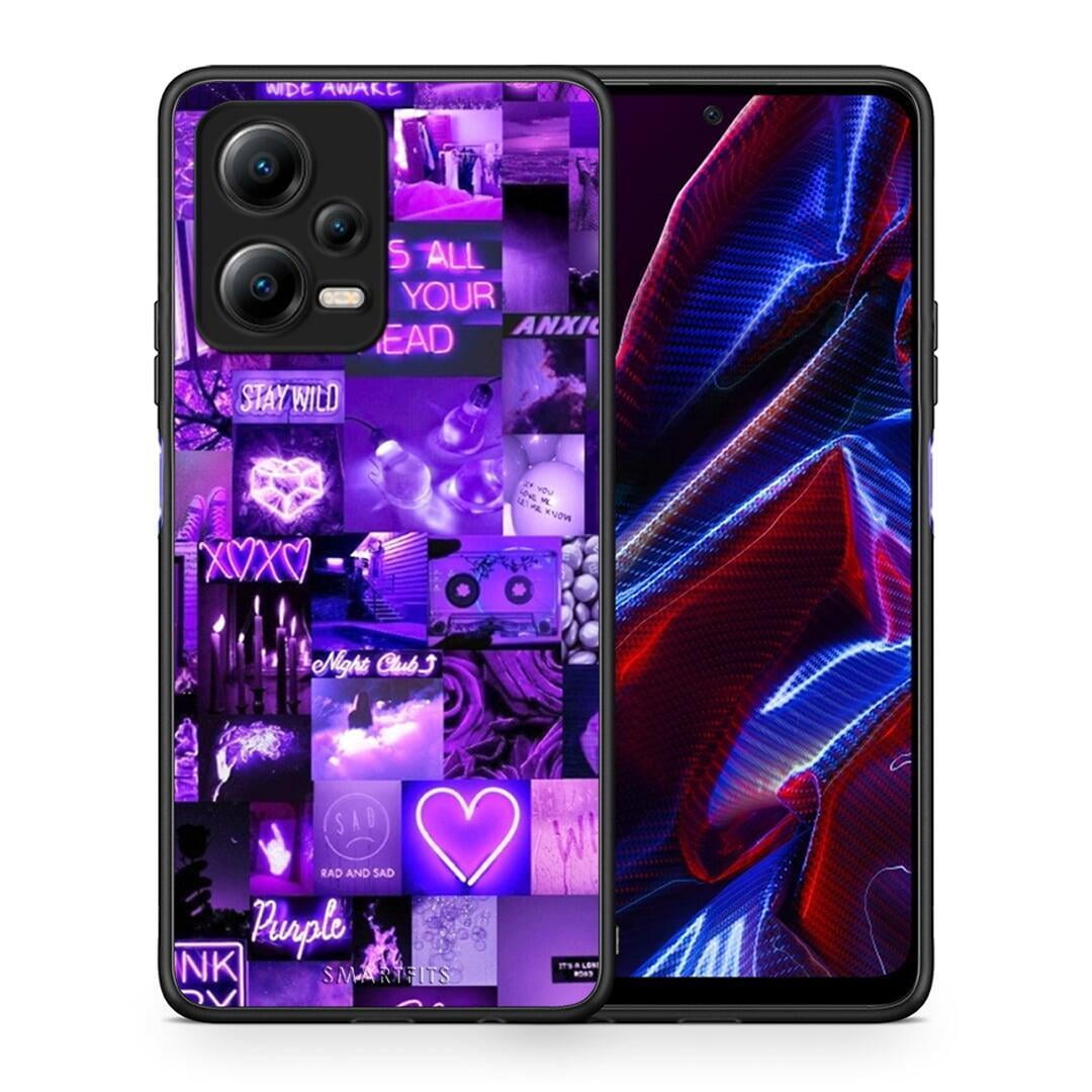 Θήκη Xiaomi Redmi Note 12 5G Collage Stay Wild από τη Smartfits με σχέδιο στο πίσω μέρος και μαύρο περίβλημα | Xiaomi Redmi Note 12 5G Collage Stay Wild Case with Colorful Back and Black Bezels