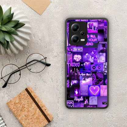 Θήκη Xiaomi Redmi Note 12 5G Collage Stay Wild από τη Smartfits με σχέδιο στο πίσω μέρος και μαύρο περίβλημα | Xiaomi Redmi Note 12 5G Collage Stay Wild Case with Colorful Back and Black Bezels
