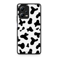 Thumbnail for Θήκη Xiaomi Redmi Note 12 5G Cow Print από τη Smartfits με σχέδιο στο πίσω μέρος και μαύρο περίβλημα | Xiaomi Redmi Note 12 5G Cow Print Case with Colorful Back and Black Bezels