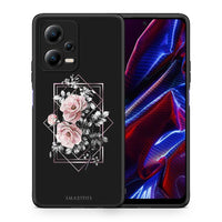 Thumbnail for Θήκη Xiaomi Redmi Note 12 5G Flower Frame από τη Smartfits με σχέδιο στο πίσω μέρος και μαύρο περίβλημα | Xiaomi Redmi Note 12 5G Flower Frame Case with Colorful Back and Black Bezels