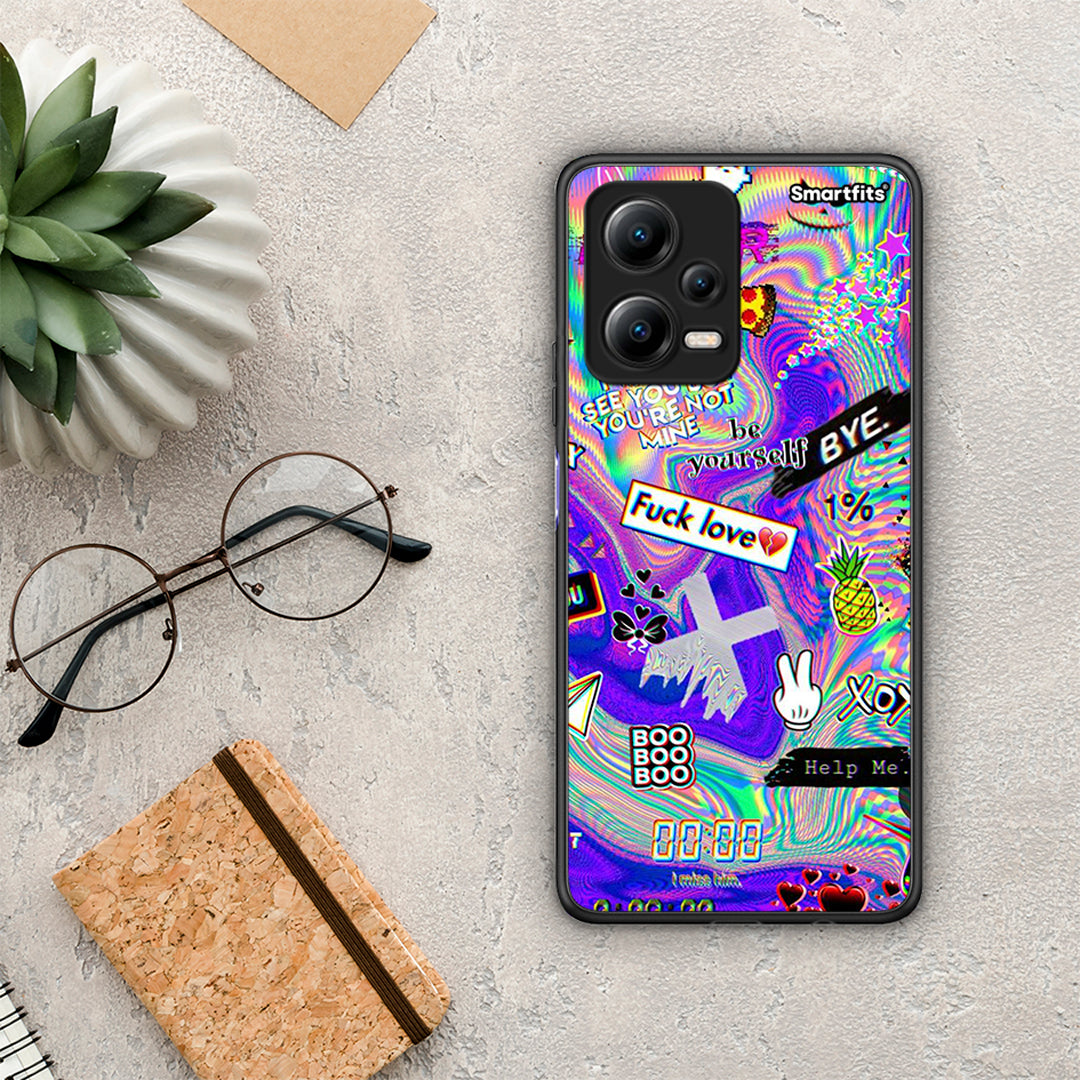 Θήκη Xiaomi Redmi Note 12 5G Game Over από τη Smartfits με σχέδιο στο πίσω μέρος και μαύρο περίβλημα | Xiaomi Redmi Note 12 5G Game Over Case with Colorful Back and Black Bezels