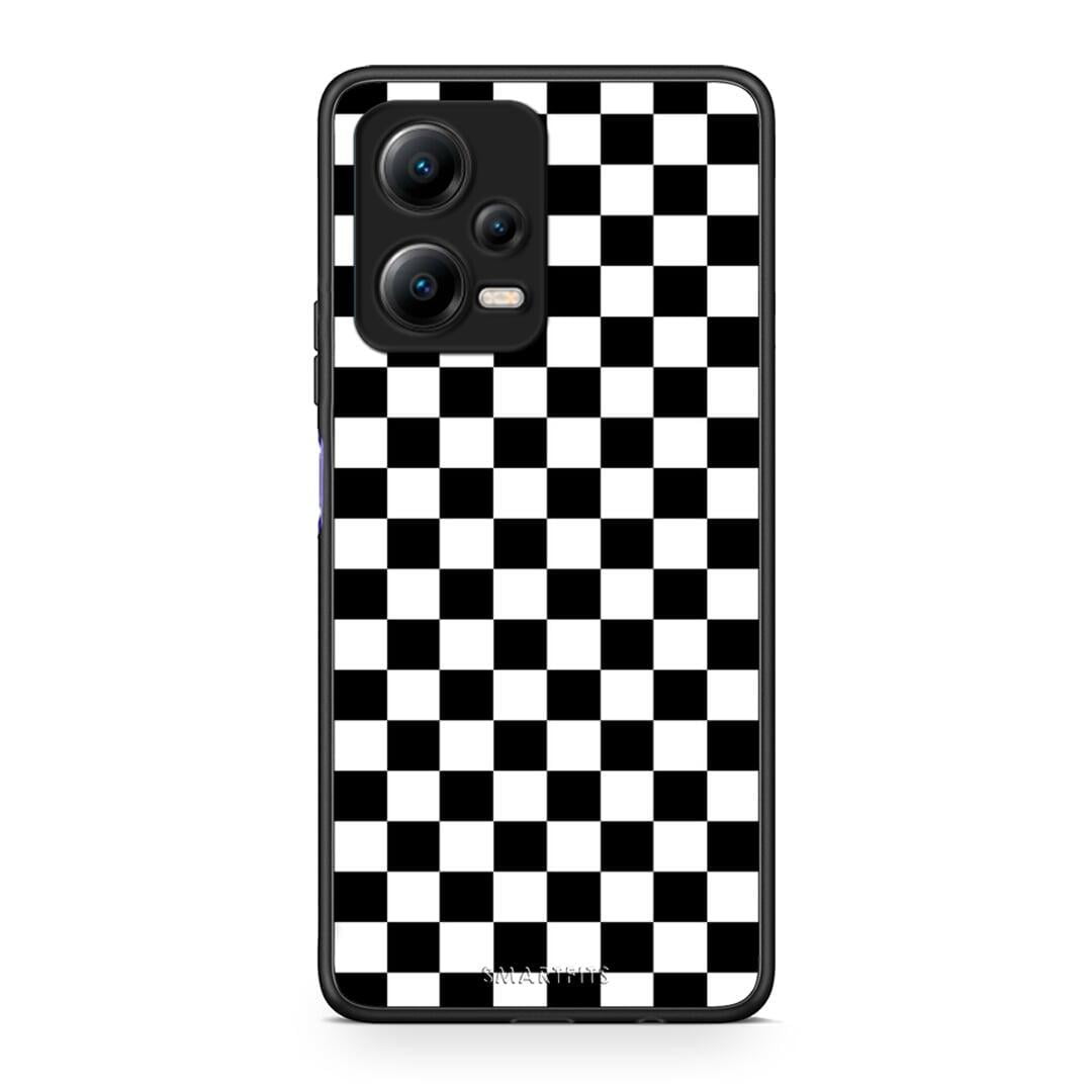 Θήκη Xiaomi Redmi Note 12 5G Geometric Squares από τη Smartfits με σχέδιο στο πίσω μέρος και μαύρο περίβλημα | Xiaomi Redmi Note 12 5G Geometric Squares Case with Colorful Back and Black Bezels