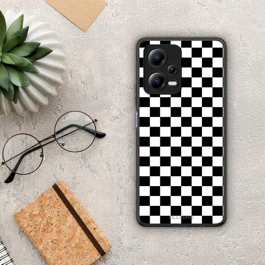 Θήκη Xiaomi Redmi Note 12 5G Geometric Squares από τη Smartfits με σχέδιο στο πίσω μέρος και μαύρο περίβλημα | Xiaomi Redmi Note 12 5G Geometric Squares Case with Colorful Back and Black Bezels