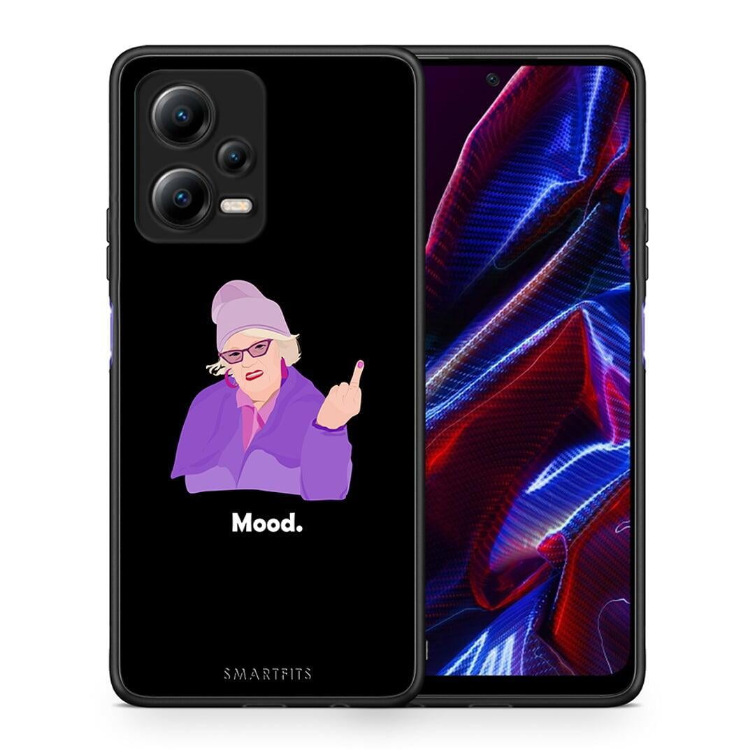 Θήκη Xiaomi Redmi Note 12 5G Grandma Mood Black από τη Smartfits με σχέδιο στο πίσω μέρος και μαύρο περίβλημα | Xiaomi Redmi Note 12 5G Grandma Mood Black Case with Colorful Back and Black Bezels