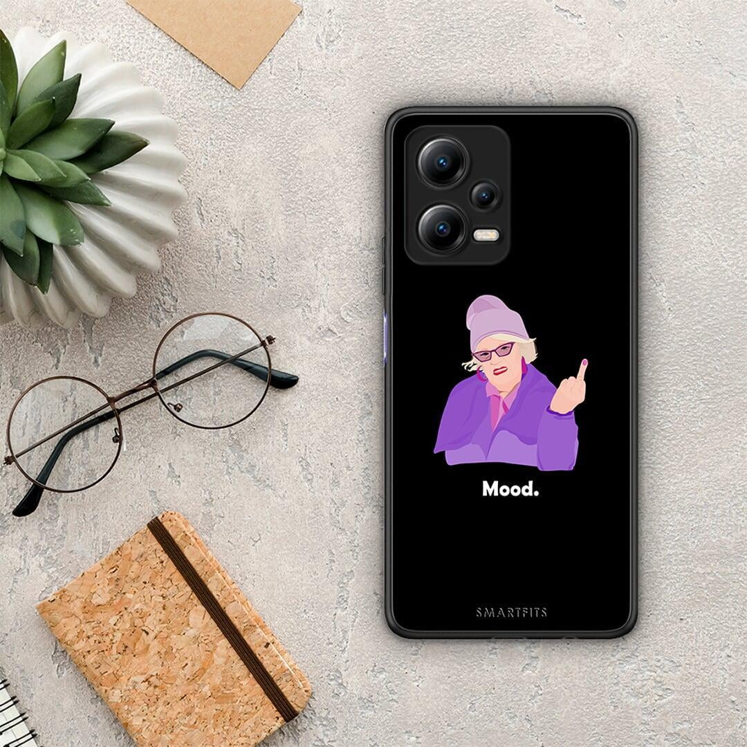 Θήκη Xiaomi Redmi Note 12 5G Grandma Mood Black από τη Smartfits με σχέδιο στο πίσω μέρος και μαύρο περίβλημα | Xiaomi Redmi Note 12 5G Grandma Mood Black Case with Colorful Back and Black Bezels