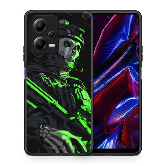 Θήκη Xiaomi Redmi Note 12 5G Green Soldier από τη Smartfits με σχέδιο στο πίσω μέρος και μαύρο περίβλημα | Xiaomi Redmi Note 12 5G Green Soldier Case with Colorful Back and Black Bezels
