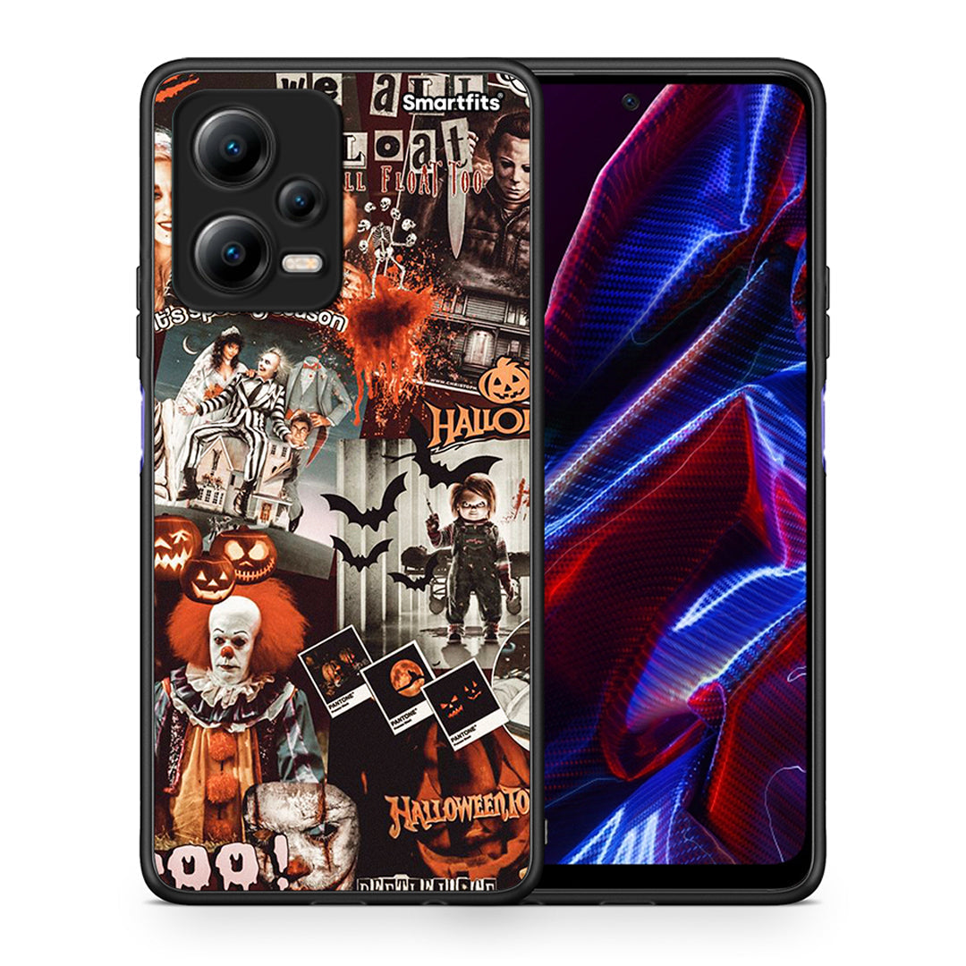 Θήκη Xiaomi Redmi Note 12 5G Halloween Spooky Season από τη Smartfits με σχέδιο στο πίσω μέρος και μαύρο περίβλημα | Xiaomi Redmi Note 12 5G Halloween Spooky Season Case with Colorful Back and Black Bezels