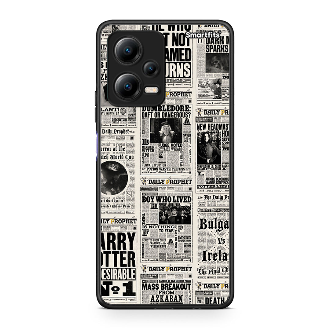 Θήκη Xiaomi Redmi Note 12 5G Harry Paper από τη Smartfits με σχέδιο στο πίσω μέρος και μαύρο περίβλημα | Xiaomi Redmi Note 12 5G Harry Paper Case with Colorful Back and Black Bezels