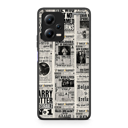 Θήκη Xiaomi Redmi Note 12 5G Harry Paper από τη Smartfits με σχέδιο στο πίσω μέρος και μαύρο περίβλημα | Xiaomi Redmi Note 12 5G Harry Paper Case with Colorful Back and Black Bezels