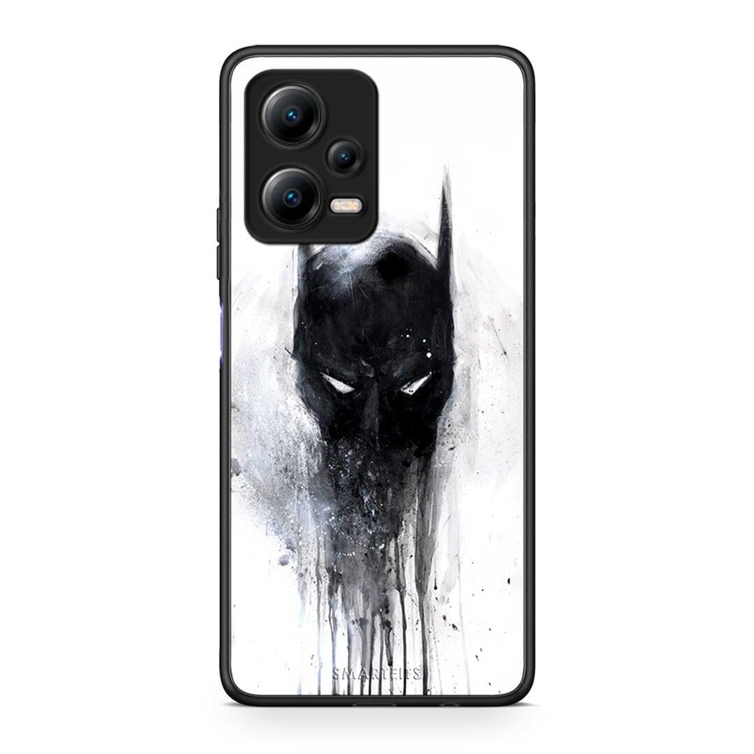 Θήκη Xiaomi Redmi Note 12 5G Hero Paint Bat από τη Smartfits με σχέδιο στο πίσω μέρος και μαύρο περίβλημα | Xiaomi Redmi Note 12 5G Hero Paint Bat Case with Colorful Back and Black Bezels