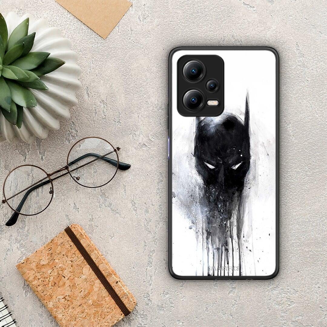 Θήκη Xiaomi Redmi Note 12 5G Hero Paint Bat από τη Smartfits με σχέδιο στο πίσω μέρος και μαύρο περίβλημα | Xiaomi Redmi Note 12 5G Hero Paint Bat Case with Colorful Back and Black Bezels