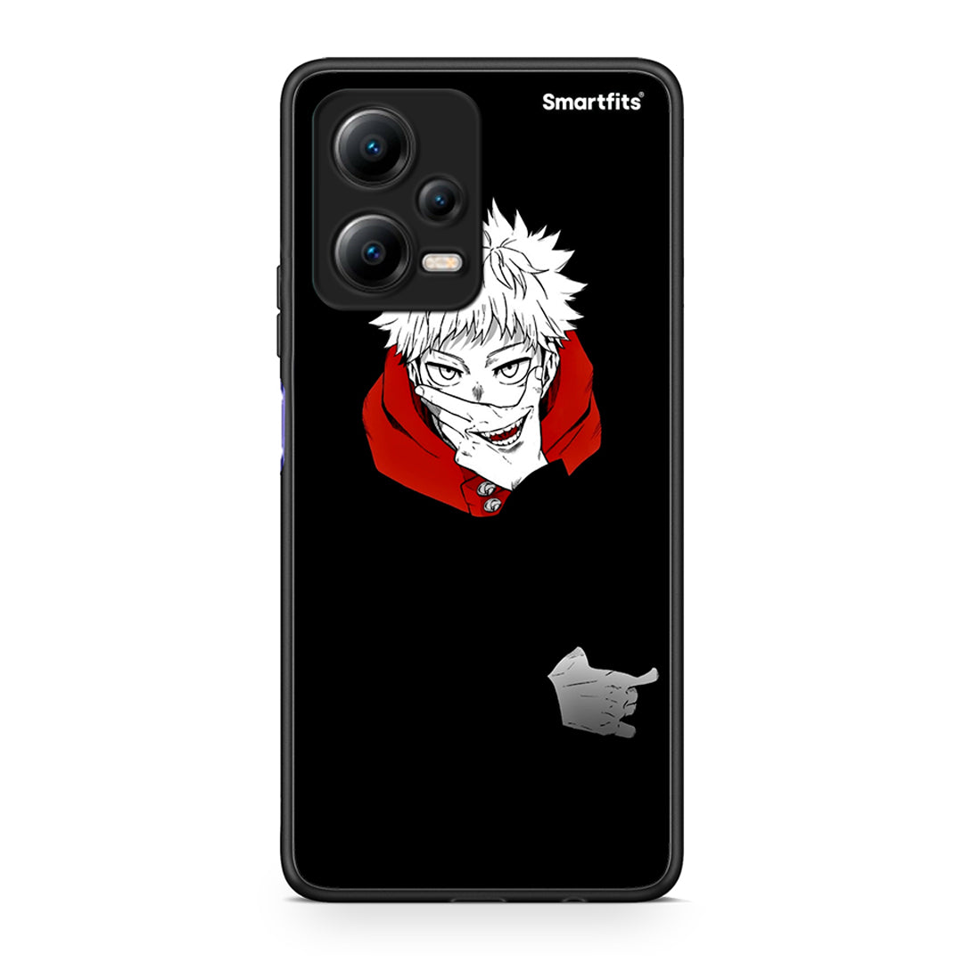 Θήκη Xiaomi Redmi Note 12 5G Itadori Anime από τη Smartfits με σχέδιο στο πίσω μέρος και μαύρο περίβλημα | Xiaomi Redmi Note 12 5G Itadori Anime Case with Colorful Back and Black Bezels