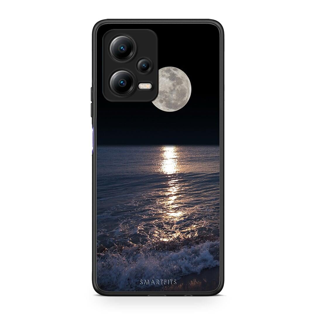 Θήκη Xiaomi Redmi Note 12 5G Landscape Moon από τη Smartfits με σχέδιο στο πίσω μέρος και μαύρο περίβλημα | Xiaomi Redmi Note 12 5G Landscape Moon Case with Colorful Back and Black Bezels