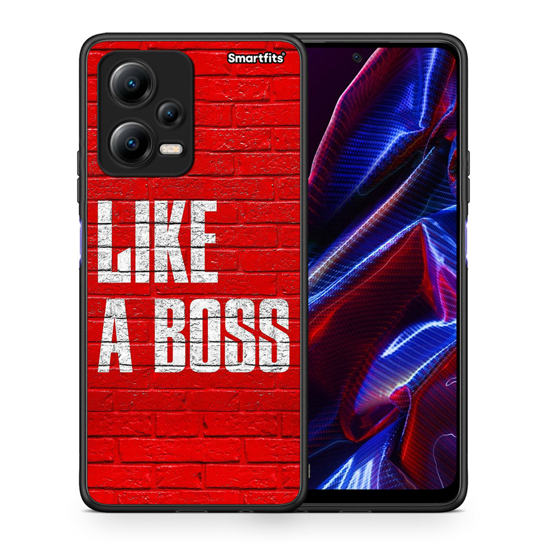 Θήκη Xiaomi Poco X5 5G Dual Like A Boss από τη Smartfits με σχέδιο στο πίσω μέρος και μαύρο περίβλημα | Xiaomi Poco X5 5G Dual Like A Boss Case with Colorful Back and Black Bezels