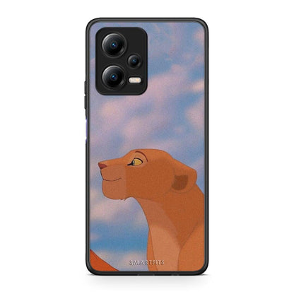 Θήκη Xiaomi Redmi Note 12 5G Lion Love 2 από τη Smartfits με σχέδιο στο πίσω μέρος και μαύρο περίβλημα | Xiaomi Redmi Note 12 5G Lion Love 2 Case with Colorful Back and Black Bezels