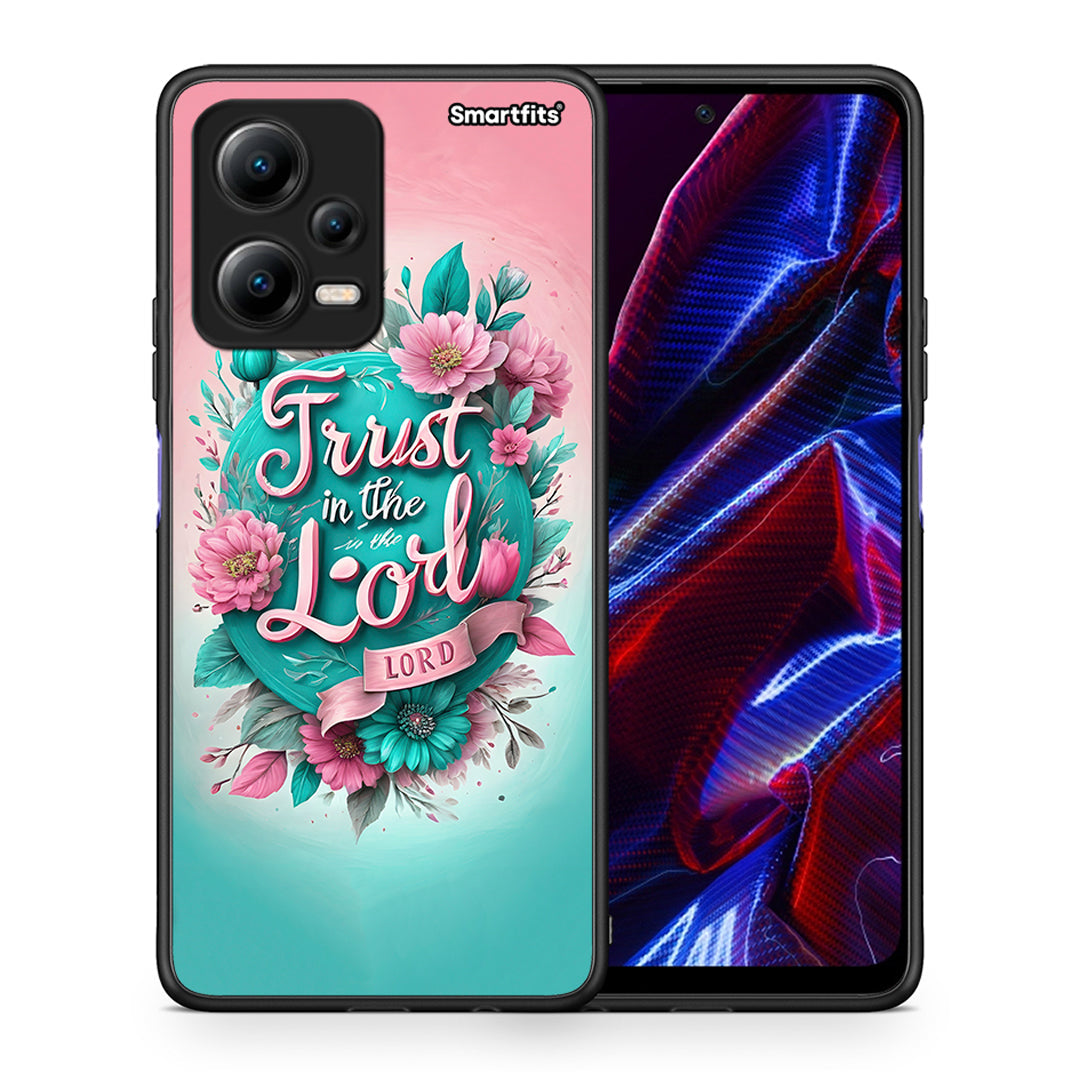 Θήκη Xiaomi Poco X5 5G Dual Lord Trust από τη Smartfits με σχέδιο στο πίσω μέρος και μαύρο περίβλημα | Xiaomi Poco X5 5G Dual Lord Trust Case with Colorful Back and Black Bezels