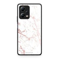 Thumbnail for Θήκη Xiaomi Redmi Note 12 5G Marble Pink Splash από τη Smartfits με σχέδιο στο πίσω μέρος και μαύρο περίβλημα | Xiaomi Redmi Note 12 5G Marble Pink Splash Case with Colorful Back and Black Bezels