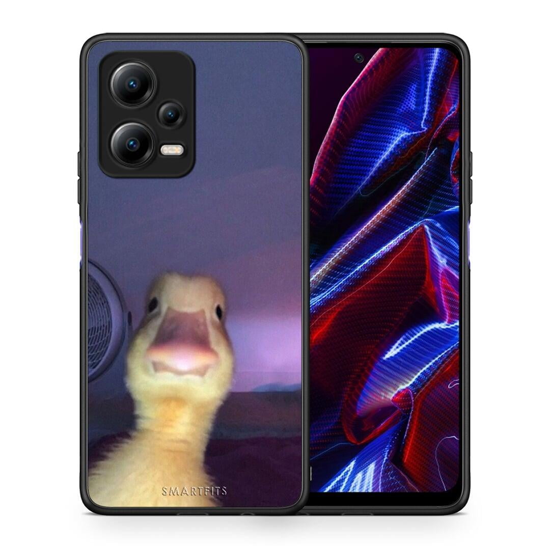 Θήκη Xiaomi Redmi Note 12 5G Meme Duck από τη Smartfits με σχέδιο στο πίσω μέρος και μαύρο περίβλημα | Xiaomi Redmi Note 12 5G Meme Duck Case with Colorful Back and Black Bezels