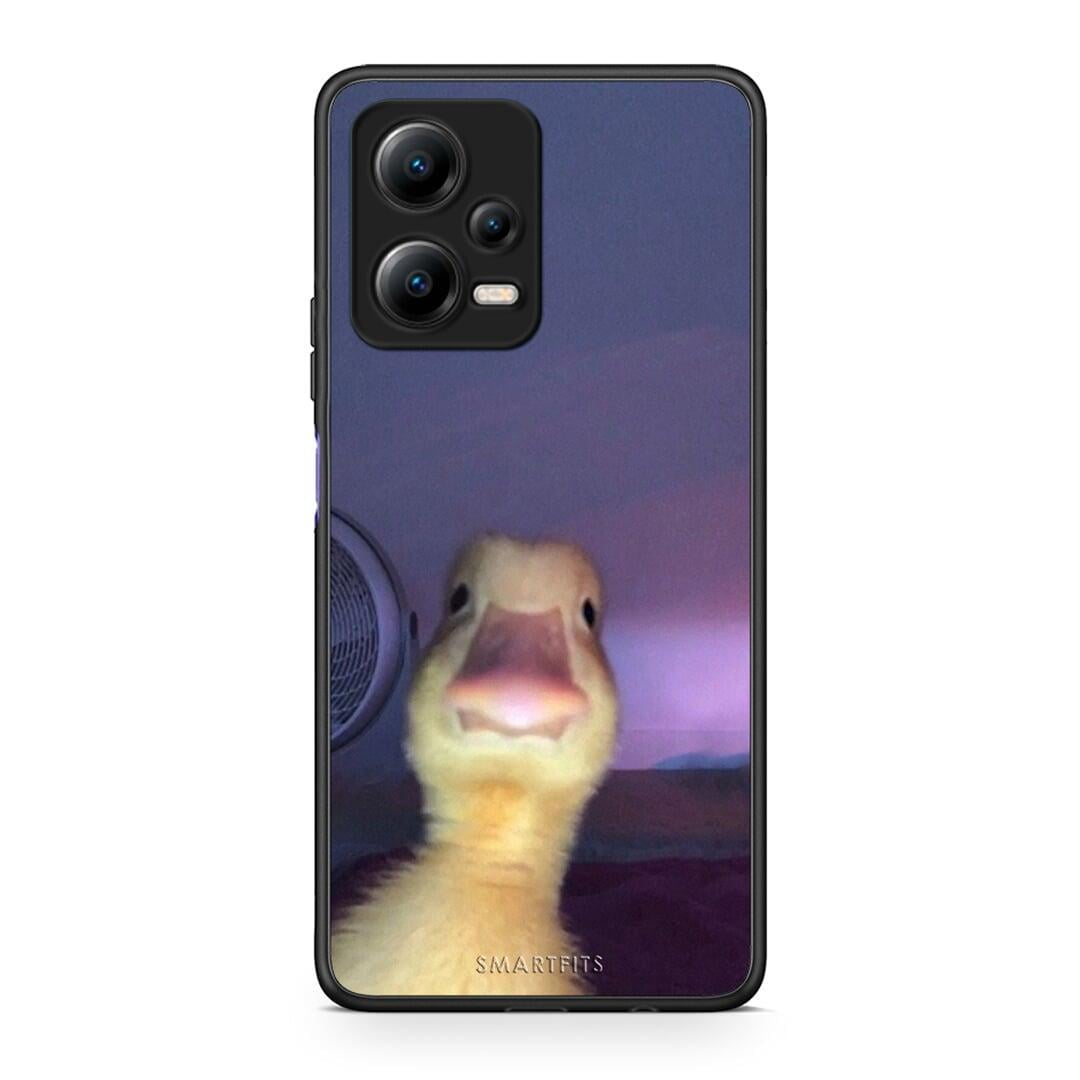 Θήκη Xiaomi Redmi Note 12 5G Meme Duck από τη Smartfits με σχέδιο στο πίσω μέρος και μαύρο περίβλημα | Xiaomi Redmi Note 12 5G Meme Duck Case with Colorful Back and Black Bezels