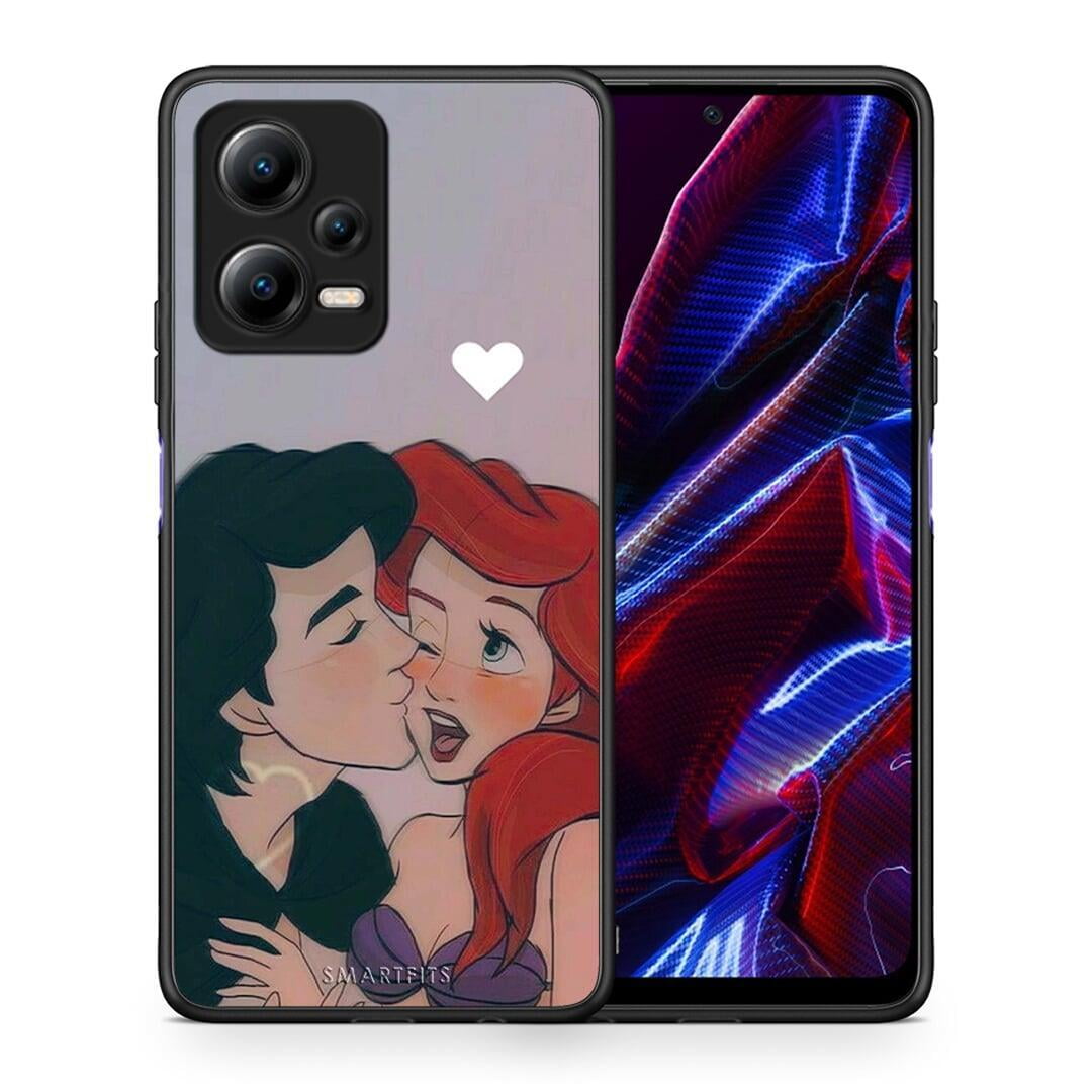 Θήκη Xiaomi Redmi Note 12 5G Mermaid Couple από τη Smartfits με σχέδιο στο πίσω μέρος και μαύρο περίβλημα | Xiaomi Redmi Note 12 5G Mermaid Couple Case with Colorful Back and Black Bezels