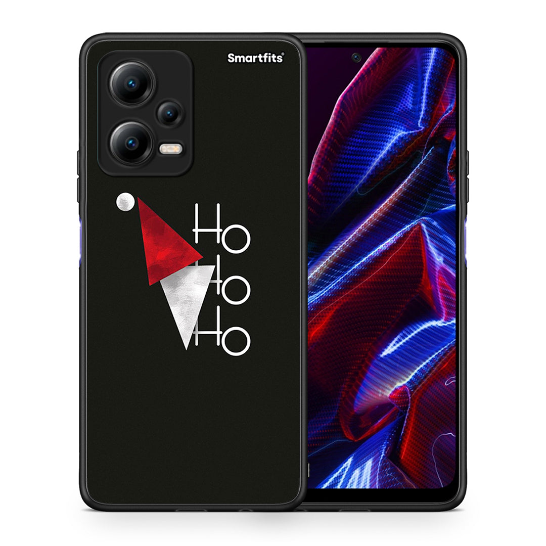 Θήκη Xiaomi Poco X5 5G Dual Minimal Christmas από τη Smartfits με σχέδιο στο πίσω μέρος και μαύρο περίβλημα | Xiaomi Poco X5 5G Dual Minimal Christmas Case with Colorful Back and Black Bezels