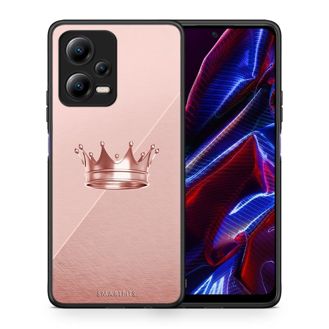 Θήκη Xiaomi Redmi Note 12 5G Minimal Crown από τη Smartfits με σχέδιο στο πίσω μέρος και μαύρο περίβλημα | Xiaomi Redmi Note 12 5G Minimal Crown Case with Colorful Back and Black Bezels