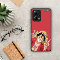 Thumbnail for Θήκη Xiaomi Redmi Note 12 5G Pirate Luffy από τη Smartfits με σχέδιο στο πίσω μέρος και μαύρο περίβλημα | Xiaomi Redmi Note 12 5G Pirate Luffy Case with Colorful Back and Black Bezels