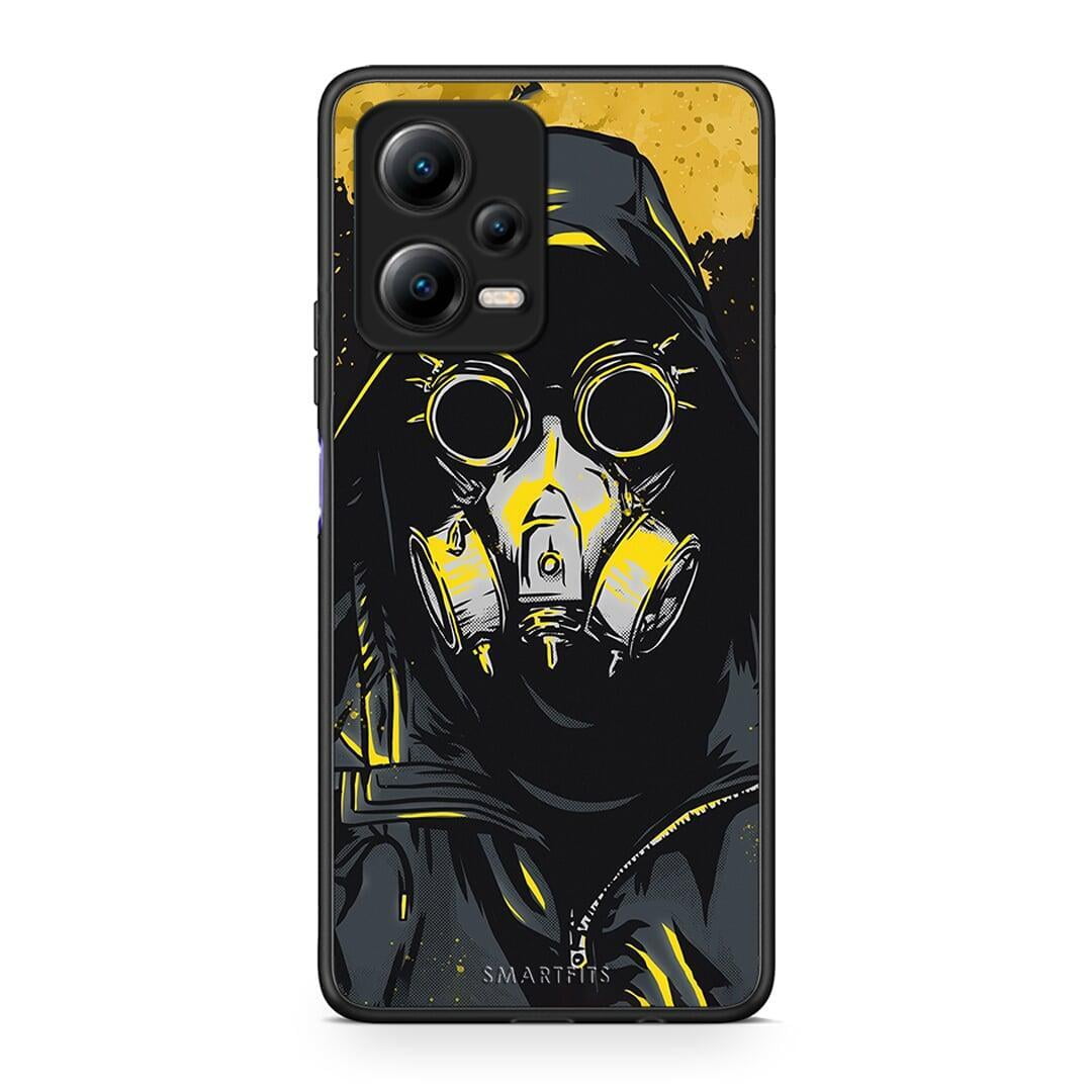 Θήκη Xiaomi Redmi Note 12 5G PopArt Mask από τη Smartfits με σχέδιο στο πίσω μέρος και μαύρο περίβλημα | Xiaomi Redmi Note 12 5G PopArt Mask Case with Colorful Back and Black Bezels