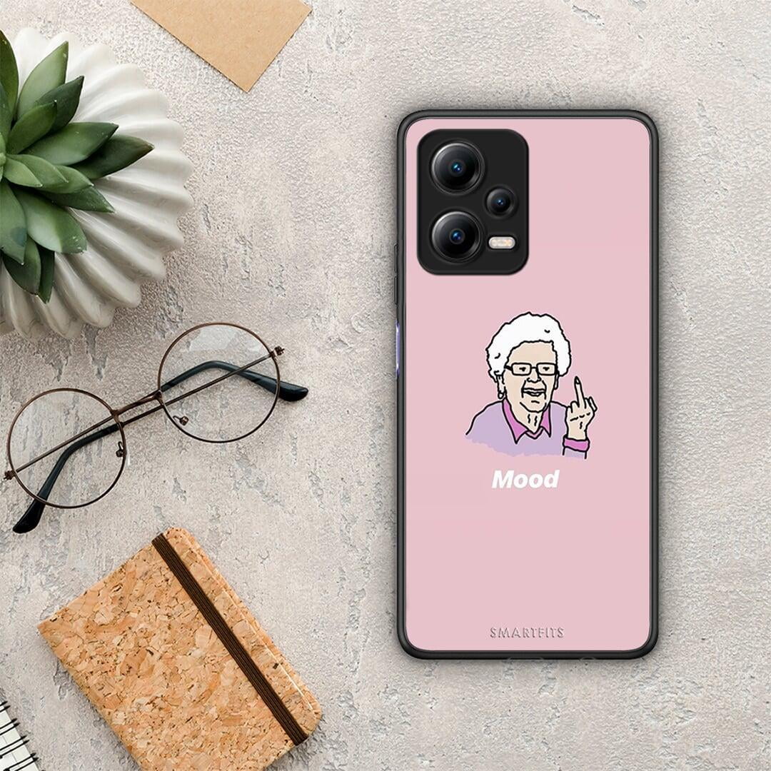 Θήκη Xiaomi Redmi Note 12 5G PopArt Mood από τη Smartfits με σχέδιο στο πίσω μέρος και μαύρο περίβλημα | Xiaomi Redmi Note 12 5G PopArt Mood Case with Colorful Back and Black Bezels