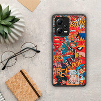 Thumbnail for Θήκη Xiaomi Redmi Note 12 5G PopArt OMG από τη Smartfits με σχέδιο στο πίσω μέρος και μαύρο περίβλημα | Xiaomi Redmi Note 12 5G PopArt OMG Case with Colorful Back and Black Bezels