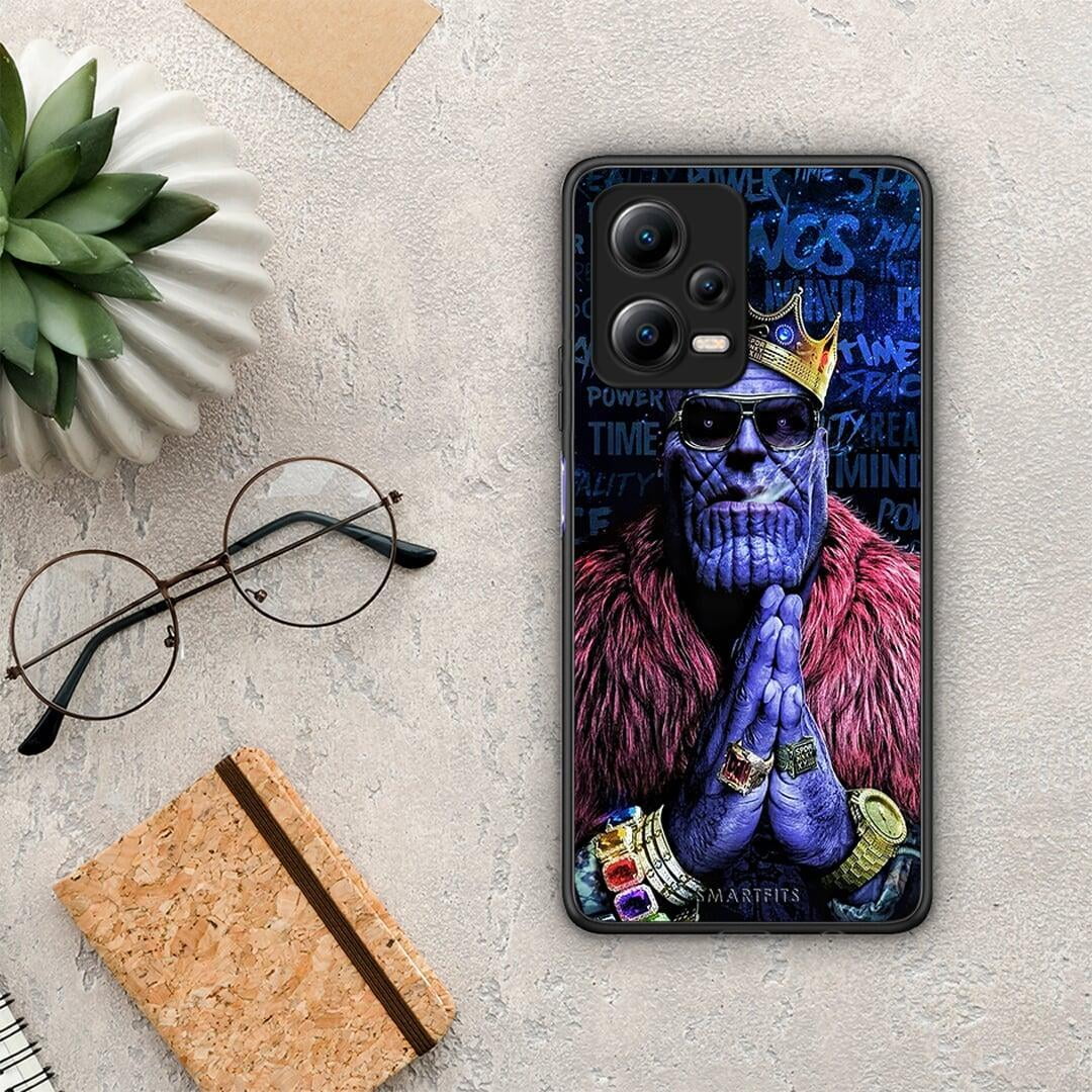 Θήκη Xiaomi Redmi Note 12 5G PopArt Thanos από τη Smartfits με σχέδιο στο πίσω μέρος και μαύρο περίβλημα | Xiaomi Redmi Note 12 5G PopArt Thanos Case with Colorful Back and Black Bezels