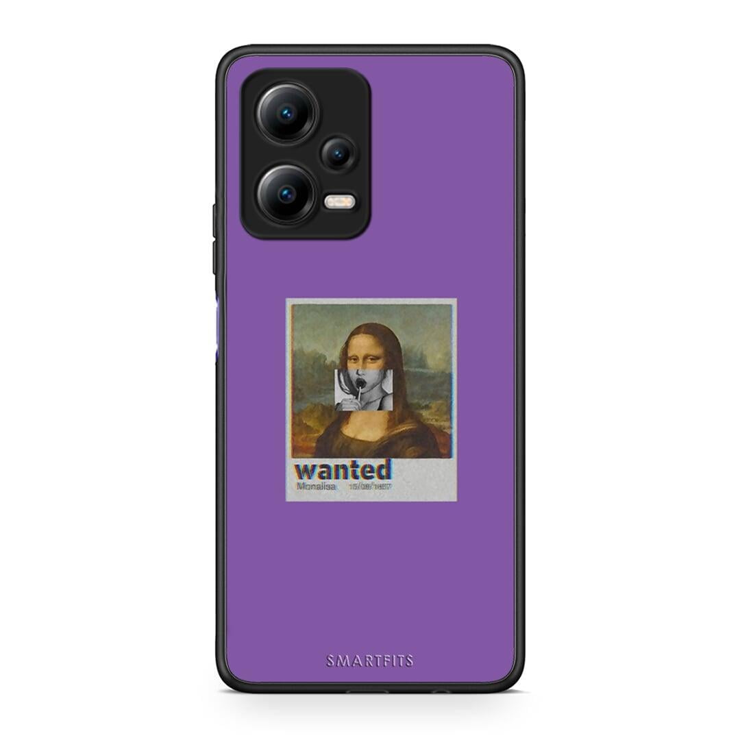 Θήκη Xiaomi Redmi Note 12 5G Popart Monalisa από τη Smartfits με σχέδιο στο πίσω μέρος και μαύρο περίβλημα | Xiaomi Redmi Note 12 5G Popart Monalisa Case with Colorful Back and Black Bezels