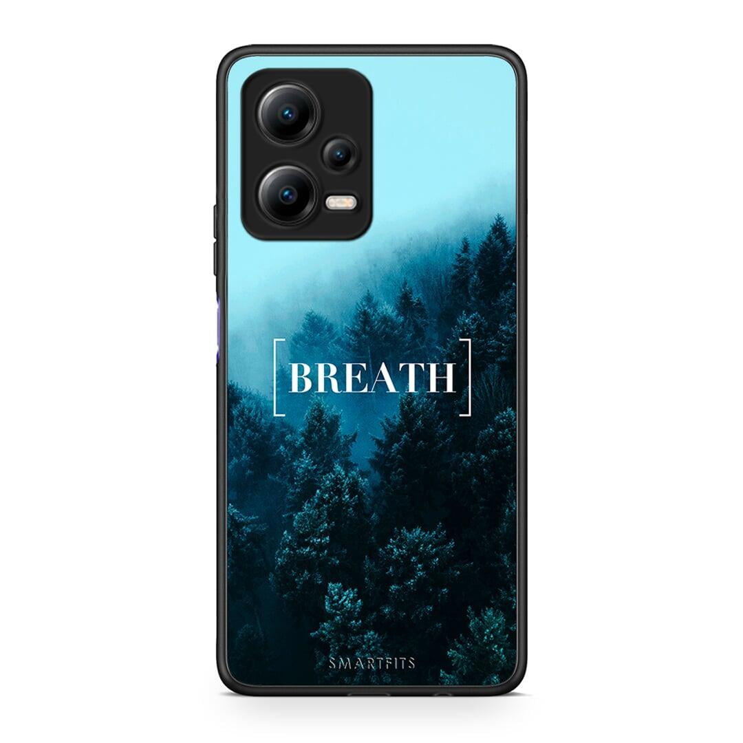 Θήκη Xiaomi Redmi Note 12 5G Quote Breath από τη Smartfits με σχέδιο στο πίσω μέρος και μαύρο περίβλημα | Xiaomi Redmi Note 12 5G Quote Breath Case with Colorful Back and Black Bezels