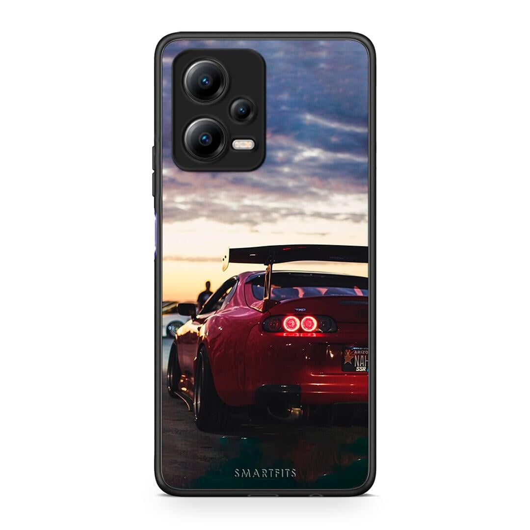 Θήκη Xiaomi Redmi Note 12 5G Racing Supra από τη Smartfits με σχέδιο στο πίσω μέρος και μαύρο περίβλημα | Xiaomi Redmi Note 12 5G Racing Supra Case with Colorful Back and Black Bezels