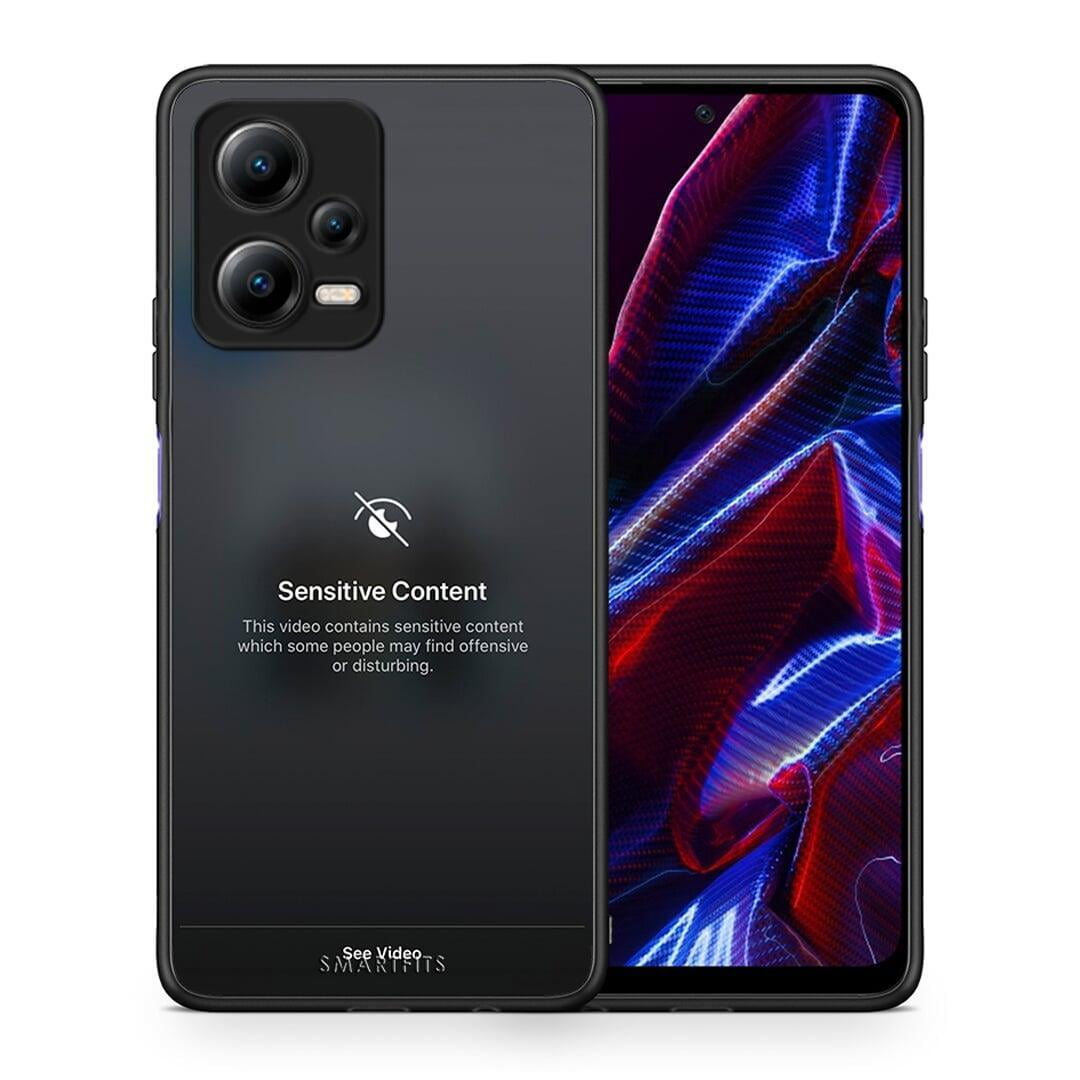 Θήκη Xiaomi Redmi Note 12 5G Sensitive Content από τη Smartfits με σχέδιο στο πίσω μέρος και μαύρο περίβλημα | Xiaomi Redmi Note 12 5G Sensitive Content Case with Colorful Back and Black Bezels