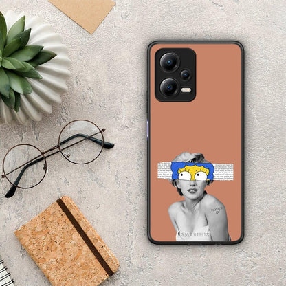 Θήκη Xiaomi Redmi Note 12 5G Sim Merilyn από τη Smartfits με σχέδιο στο πίσω μέρος και μαύρο περίβλημα | Xiaomi Redmi Note 12 5G Sim Merilyn Case with Colorful Back and Black Bezels