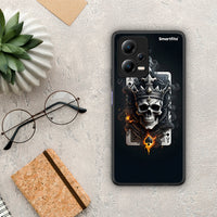 Thumbnail for Θήκη Xiaomi Redmi Note 12 5G Skull King Ace από τη Smartfits με σχέδιο στο πίσω μέρος και μαύρο περίβλημα | Xiaomi Redmi Note 12 5G Skull King Ace Case with Colorful Back and Black Bezels