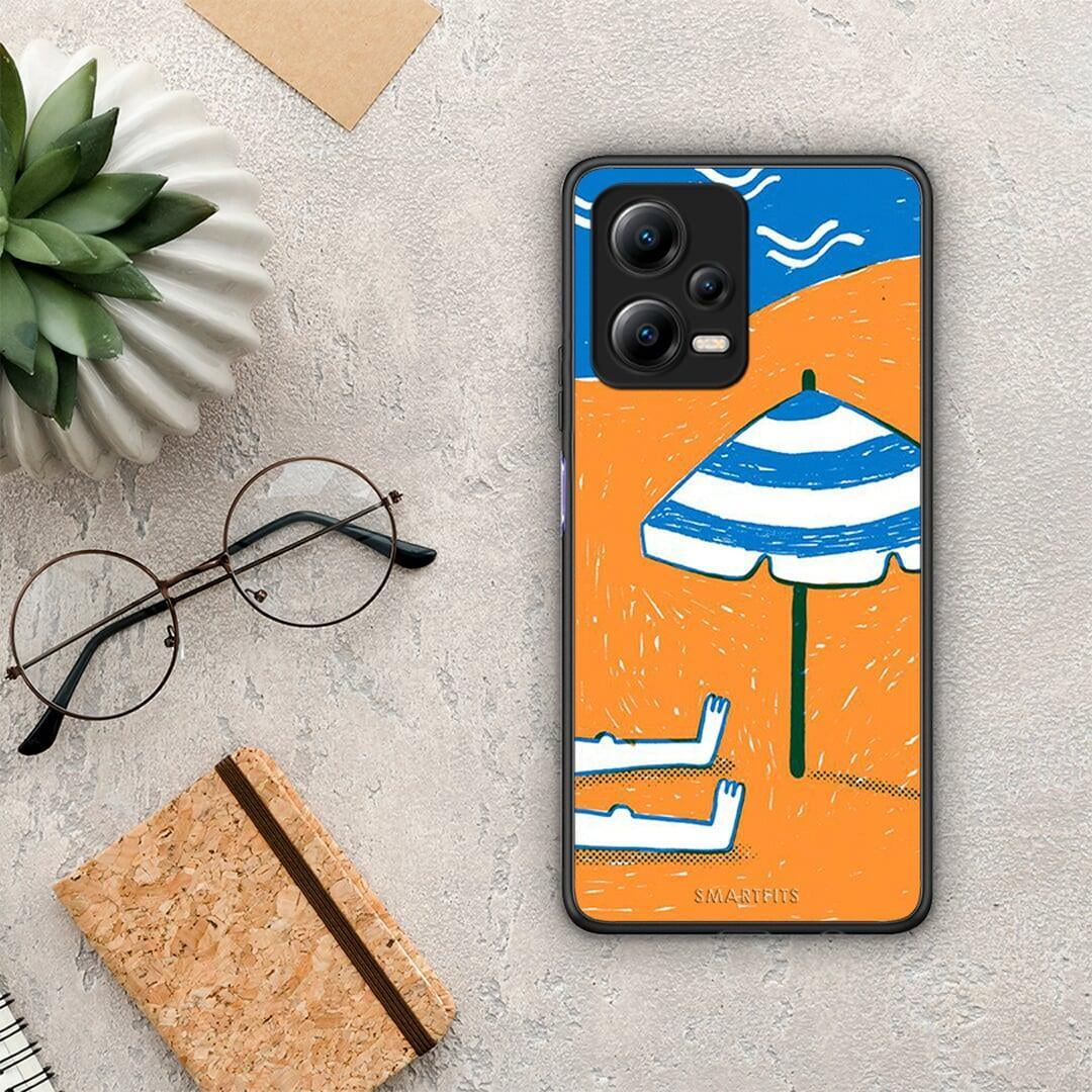 Θήκη Xiaomi Redmi Note 12 5G Summering από τη Smartfits με σχέδιο στο πίσω μέρος και μαύρο περίβλημα | Xiaomi Redmi Note 12 5G Summering Case with Colorful Back and Black Bezels