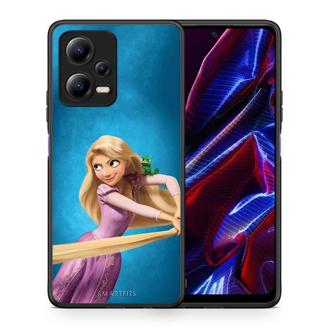 Θήκη Xiaomi Redmi Note 12 5G Tangled 2 από τη Smartfits με σχέδιο στο πίσω μέρος και μαύρο περίβλημα | Xiaomi Redmi Note 12 5G Tangled 2 Case with Colorful Back and Black Bezels