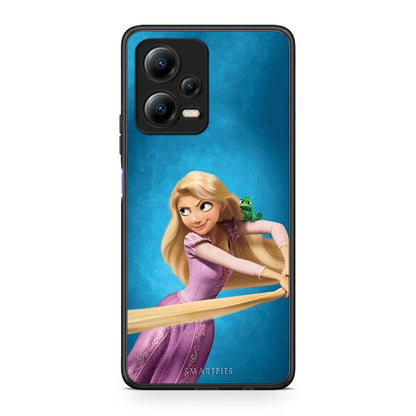 Θήκη Xiaomi Redmi Note 12 5G Tangled 2 από τη Smartfits με σχέδιο στο πίσω μέρος και μαύρο περίβλημα | Xiaomi Redmi Note 12 5G Tangled 2 Case with Colorful Back and Black Bezels