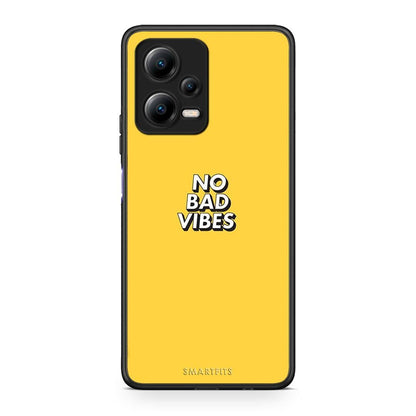 Θήκη Xiaomi Redmi Note 12 5G Text Vibes από τη Smartfits με σχέδιο στο πίσω μέρος και μαύρο περίβλημα | Xiaomi Redmi Note 12 5G Text Vibes Case with Colorful Back and Black Bezels