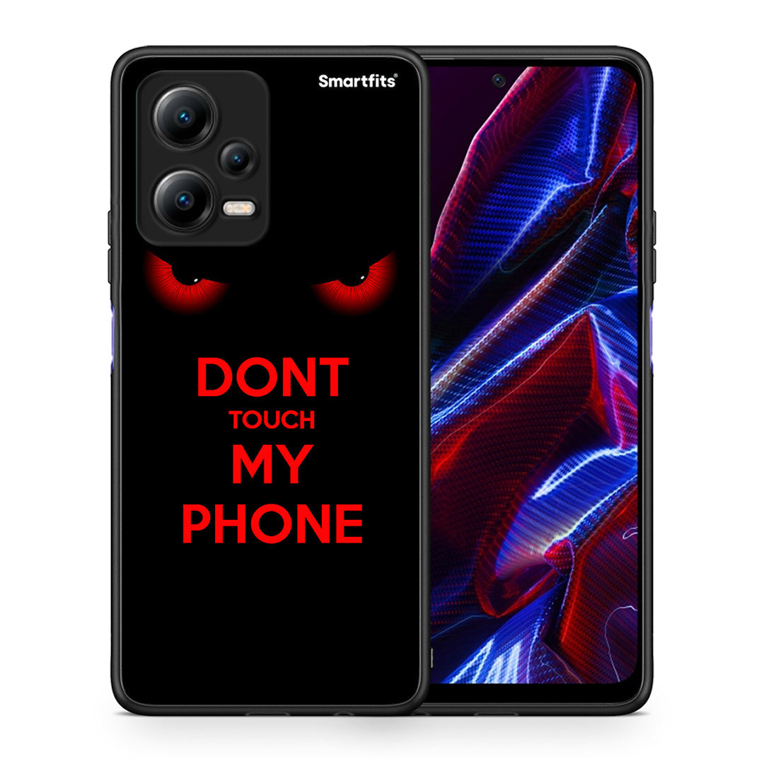 Θήκη Xiaomi Redmi Note 12 5G Touch My Phone από τη Smartfits με σχέδιο στο πίσω μέρος και μαύρο περίβλημα | Xiaomi Redmi Note 12 5G Touch My Phone Case with Colorful Back and Black Bezels