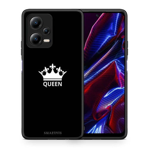 Θήκη Xiaomi Redmi Note 12 5G Valentine Queen από τη Smartfits με σχέδιο στο πίσω μέρος και μαύρο περίβλημα | Xiaomi Redmi Note 12 5G Valentine Queen Case with Colorful Back and Black Bezels