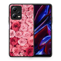 Thumbnail for Θήκη Xiaomi Redmi Note 12 5G Valentine RoseGarden από τη Smartfits με σχέδιο στο πίσω μέρος και μαύρο περίβλημα | Xiaomi Redmi Note 12 5G Valentine RoseGarden Case with Colorful Back and Black Bezels