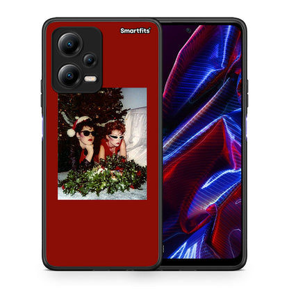 Θήκη Xiaomi Redmi Note 12 5G Waiting For Xmas από τη Smartfits με σχέδιο στο πίσω μέρος και μαύρο περίβλημα | Xiaomi Redmi Note 12 5G Waiting For Xmas Case with Colorful Back and Black Bezels