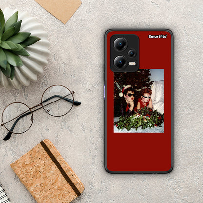 Θήκη Xiaomi Redmi Note 12 5G Waiting For Xmas από τη Smartfits με σχέδιο στο πίσω μέρος και μαύρο περίβλημα | Xiaomi Redmi Note 12 5G Waiting For Xmas Case with Colorful Back and Black Bezels